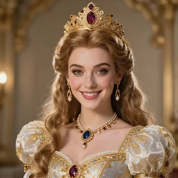 princess, smirking, ornate, intricate, detailed, octane, 8 k