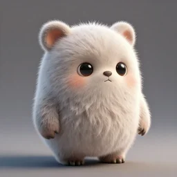 cute hairy creature, photorealistic, unreal engine, octane render, raytracing