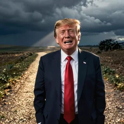 donald trump crying in the style of archer