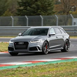 a 2 0 1 5 audi rs 6 avant driving on a race track