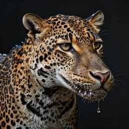 a detailed portrait of dreampunk hybrid leopard alligator mix beautiful! water droplets by tomasz alen kopera and peter mohrbacher