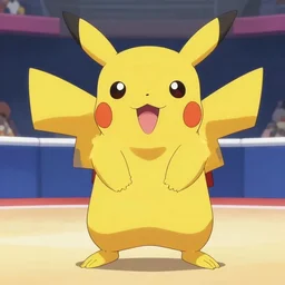 Pikachu as a wrestler