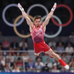 brad pitt as a gymnast, competing at olympics, action shot, award - winning photography, 8 k, trending on artstation