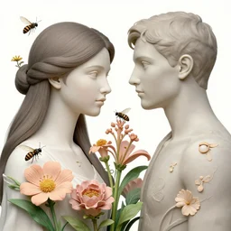 the platonic ideal of flowers, growing, insects and praying of ubermench, mix of a woman and a man, d & d, fantasy, ego death, decay, dmt, psilocybin, art by artgerm and greg rutkowski and alphonse mucha
