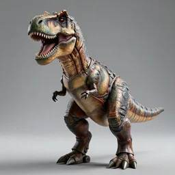 mecha t - rex costume, photorealistic, 4 k, ultra detailed, 3 d, octane render, unreal engine