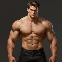 shaggy as a muscular gigachad, elegant muscular body, digital painting, realistic lighting, highly detailed
