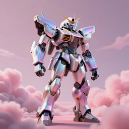 hyperrealistic 3d render mecha iridescent pink cloudy landscape background concept art vray ute osterwald de chirico sharp cinematic very moody light 8k low angle shallow depth of field