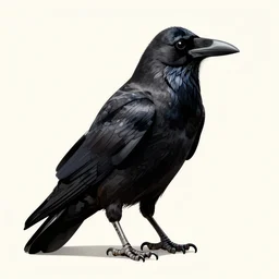 highly detailed illustration of a crow by aaron horkey