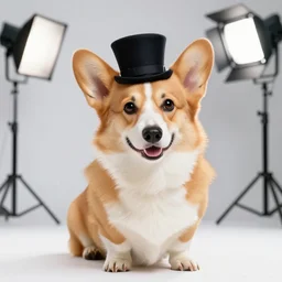 photo still of corgi as sherlock holmes, 8 k, studio lighting bright ambient lighting key light, 8 5 mm f 1. 8
