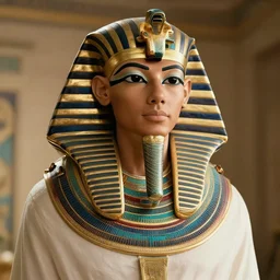 Patrick Bateman as an egyptian Pharaoh
