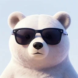 bear in sunglasses. digital art. high quality. high accuracy. psychedelic style