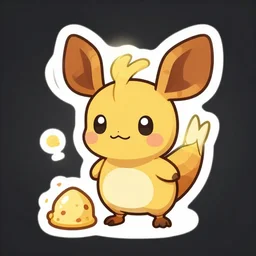 cute miss mascot pifeuil pifeuil nuzleaf food sticker art, cronobreaker, beeple game icon