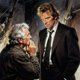a. wilford brimley as blair, the senior biologist!!!, movie the thing by john carpenter, rossdraws, frank frazetta, andrei riabovitchev, marc simonetti