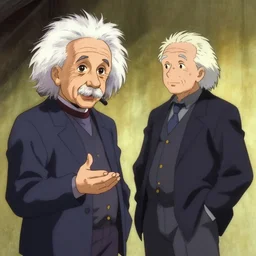 albert einstein explaining anime