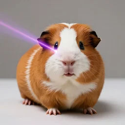 adorable guinea pig shooting lasers out of it's eyes
