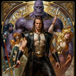 the platonic ideal posing of cletus kasady carnage thanos nazgul, detailed, intricate, hyperrealism, intense, scary art by brock hofer and artgerm and greg rutkowski and alphonse mucha