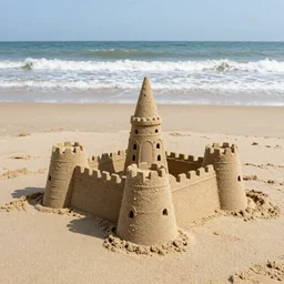 castles made of sand, fall in the sea, eventually