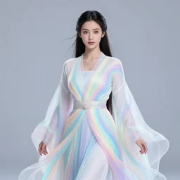 asymmetric action portrait, medium shot, maya ali wind sorcerer, luminescent, fantasy robe, colorful swirly magic ripples, smooth, pastel colours, by greg manchess, alphonse mucha, huang guangjian, gil elvgren, sachin teng, greg rutkowski, jesper ejsing, ilya kuvshinov