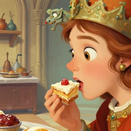 closeup face profile portrait of medieval gargoyles eating cakes, nicoletta ceccoli, mark ryden, hyper realistic, artstation, illustration, digital paint, matte paint, vivid colors, bright, cheerful, detailed and intricate cathedral kitchen environment