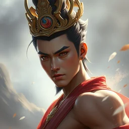 young male god of the vietnamese, highly detailed, digital painting, artstation, concept art, smooth, sharp focus, illustration, unreal engine 5, 8 k, art by artgerm and greg rutkowski and edgar maxence