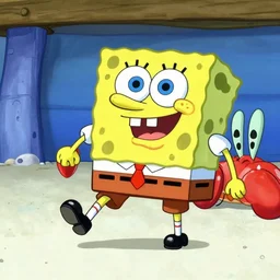 SpongeBob, stepping to Mr Crabs, Trending on Artstation, Hiroaki Tsutsumi style