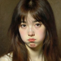 detailed portrait of pretty pouting anime girl, painting by gaston bussiere, craig mullins, j. c. leyendecker
