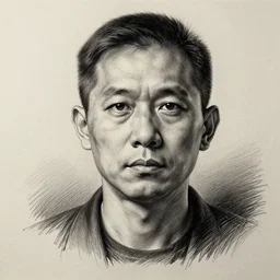 self portrait of stability ai, realistic pencil and ink, dramatic lighting, photo real quality