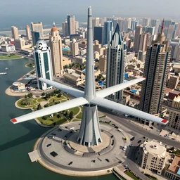 drone footage of karachi, high quality, day time