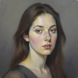 a portrait painting of a woman in the style of Jimmy Law, by Jimmy Law