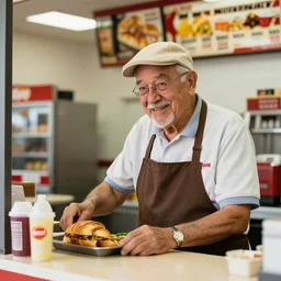 Papa emeritus works at a fast food restaurant, 8k photography, Photo by Jimmy Nelson