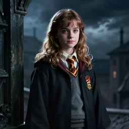 Photo of Ellen Page as Hermonie Granger in Harry Potter, grimdark