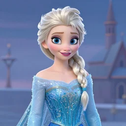 portrait of queen elsa, disney's frozen 2, 4k, anime key visual, artstation, pixiv, kuvshinov ilya