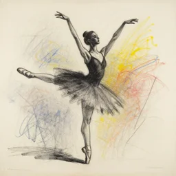 ballet dancer by cy Twombly and BASTIEN LECOUFFE DEHARME
