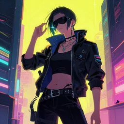 cyberpunk art, illustrated by kir sir