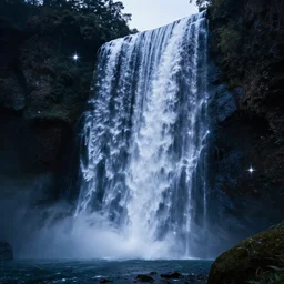 A waterfall made of stars, 4K, Octane Render, digital art, trending on ArtStation