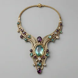 complicated artnouveau lalique necklace