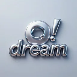 a chrome cool logo that says! dream