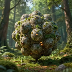 mandelbulb, octane render, cinema 4 d, art by beeple, ultra realistic, photo realistic, unreal engine, beautiful, forest, 4 k