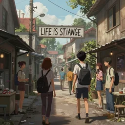 life is strange small town environment | | fine detail!! anime!! realistic shaded lighting!! by ilya kuvshinov katsuhiro otomo ghost - in - the - shell, magali villeneuve, artgerm, jeremy lipkin and michael garmash and rob rey