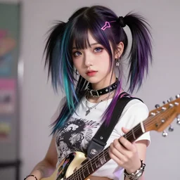 pretty girl, band girl, alt - girl, highly detailed, digital art, trending on art station