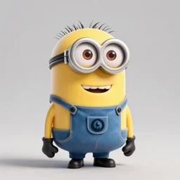minion from the minions movie dressed like a woman, high quality mastercraft digital painting, impossible detail, hyper realistic, sharp, sharp, 4k, ultrahd, virtuosic level detail, gorgeous lighting