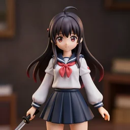 cute pvc figure of a highschool girl who secretly works as an assassin