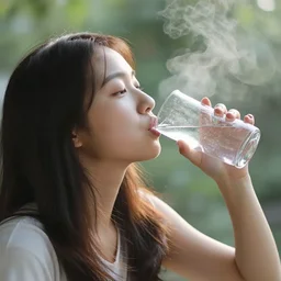 when you accidentally drink your water too fast and you breathe it in