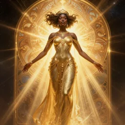 black african princess, giger, warm volumetric lighting, cosmic, symmetric, highly detailed, elegant, concept art, heavenly, god rays, glowing aura, intricate, sharp focus, illustration, alexandros pyromallis, bouguereau, rutkowski, artgerm, alphonse mucha