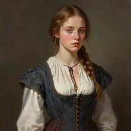 eleanor tomlinson posing peasantry clothing, wistful bosom, highly detailed, digital painting, artstation, concept art, smooth, sharp focus, illustration