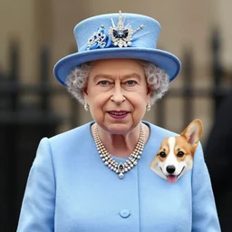 a £ 5 but the portrait of the queen has been replaced by a happy corgi