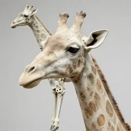 a textured architectural giraffe with inset sunken recessed spots, recessed, skeletal, bony, structural by Escher and Chad Knight