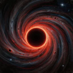 painting by h. r. giger, infinite cosmos, blackhole sun, red matter, warp space, sharp focus, unimaginable composition, incredible depth