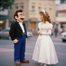 tilt shift lens film still super mario as borat saying my wife