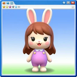 chibi bunny girl in the sims ( 2 0 0 0 ) windows pc